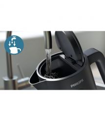 Philips Электрочайник Series 1000, Strix, пластик, мат, черный