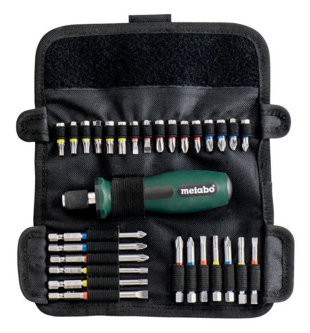 Metabo Отвертки, набор 30шт, 29 бит, SL, PH, PZ, Torx, H