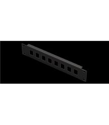 Рама MIRSAN 10", 1U, для складальної патч-панелі 8 портів, порожня, сумісна з Keystone RJ45, чорна