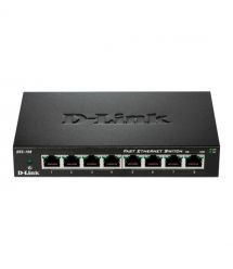 Коммутатор D-Link DES-108 8xFE, Неуправляемый, Металл