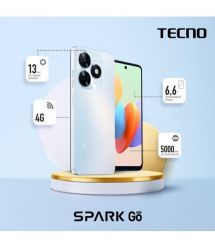 TECNO Смартфон Spark Go 2024 (BG6) 6.56" 3/64ГБ, 2SIM, 5000мА•ч, Mystery White