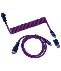 Keychron Кабель Type-A/Type-C Premium Coiled Aviator Cable-Straight Purple