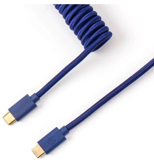 Keychron Кабель Type-A/Type-C Coiled Cable Blue