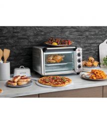 Russell Hobbs Печь электрическая Air Fry Mini Oven, 12.6л, 1500Вт, механич., гриль, конвенция, серая