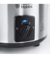 Повільноварка Russell Hobbs CompactHome, 145Вт, чаша-2л, механічне керув., знімна кришка, нерж. сталь, сірий