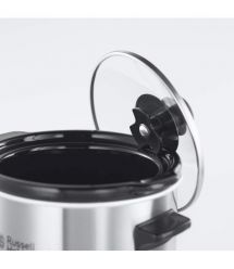 Повільноварка Russell Hobbs CompactHome, 145Вт, чаша-2л, механічне керув., знімна кришка, нерж. сталь, сірий