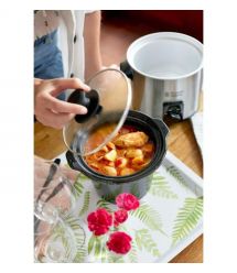 Повільноварка Russell Hobbs CompactHome, 145Вт, чаша-2л, механічне керув., знімна кришка, нерж. сталь, сірий