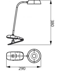 Philips Лампа настольная LED Reading Desk lamp Donutclip, розовый