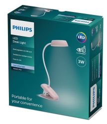 Philips Лампа настольная LED Reading Desk lamp Donutclip, розовый