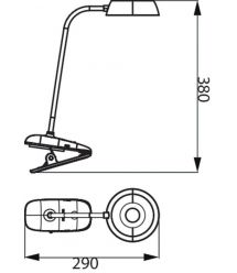 Philips Лампа настольная LED Reading Desk lamp Donutclip, белый