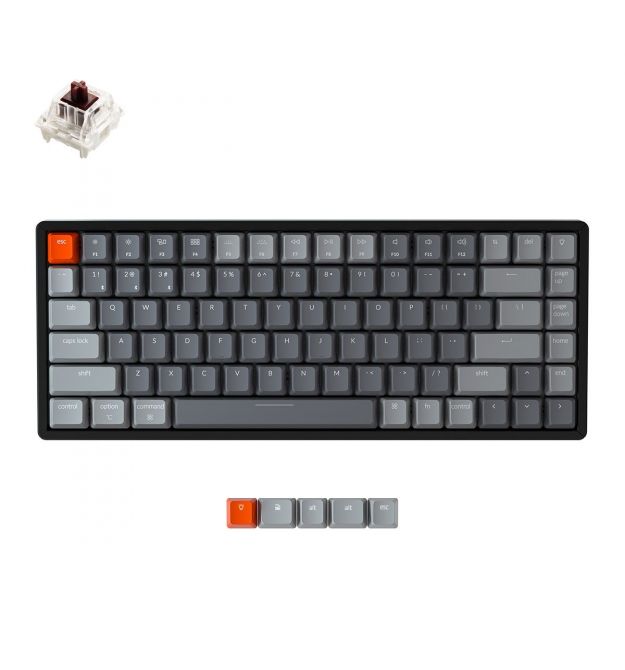 Keychron Клавиатура K2 84 Key Gateron G PRO Brown Hot-Swap RGB WL UA Black