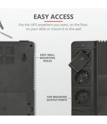 ДБЖ Trust Maxxon 800VA UPS 6 standard wall power outlets BLACK