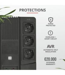 ДБЖ Trust Maxxon 800VA UPS 6 standard wall power outlets BLACK