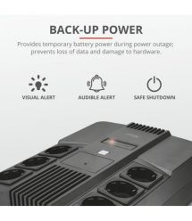 ИБП Trust Maxxon 800VA UPS with 6 standard wall power outlets BLACK