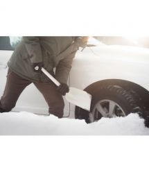 Fiskars Лопата для снега SnowXpert 63см, 520г, нерж сталь/полиамид (автомобильная)