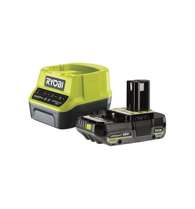 Ryobi Набор аккумулятор + зарядное устройство ONE+ RC18120-120C, 18В, 2Ач