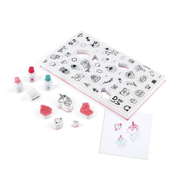 Janod Набор для творчества Штампы Смайлы 50 шт.