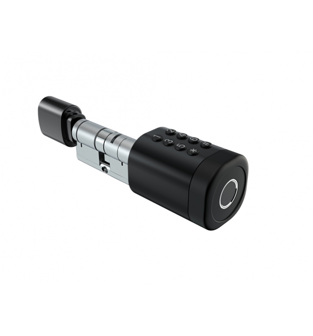 Умный дверной биометрический замок (цилиндр) SEVEN LOCK SL-7774BF black (35-90мм)