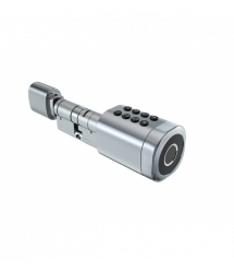 Умный дверной биометрический замок (цилиндр) SEVEN LOCK SL-7774BF silver (35-90мм)