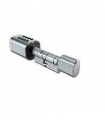 Умный дверной биометрический замок (цилиндр) SEVEN LOCK SL-7774BF silver (35-90мм)