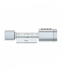 Умный дверной биометрический замок (цилиндр) SEVEN LOCK SL-7774BF silver (35-90мм)