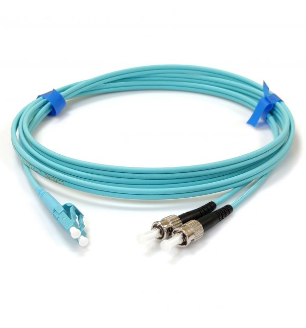 Патчкорд ST-UPC-LC-UPC MM (OM3) 15м Duplex Slim