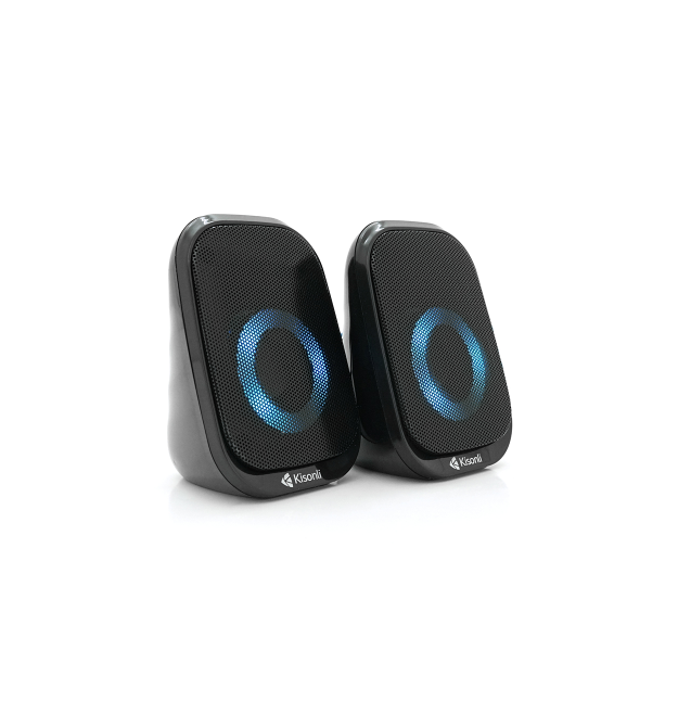 Колонки 2.0 Kisonli X7 для ПК та ноутбука, USB + 3.5mm, 2x3W, 20Hz-20KHz, Black