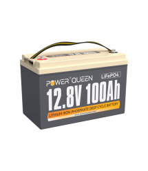 Акумуляторна батарея LiFePO4 Power Queen 12V 100Ah H190, 1280Wh, BMS 100A, 385*177*188мм