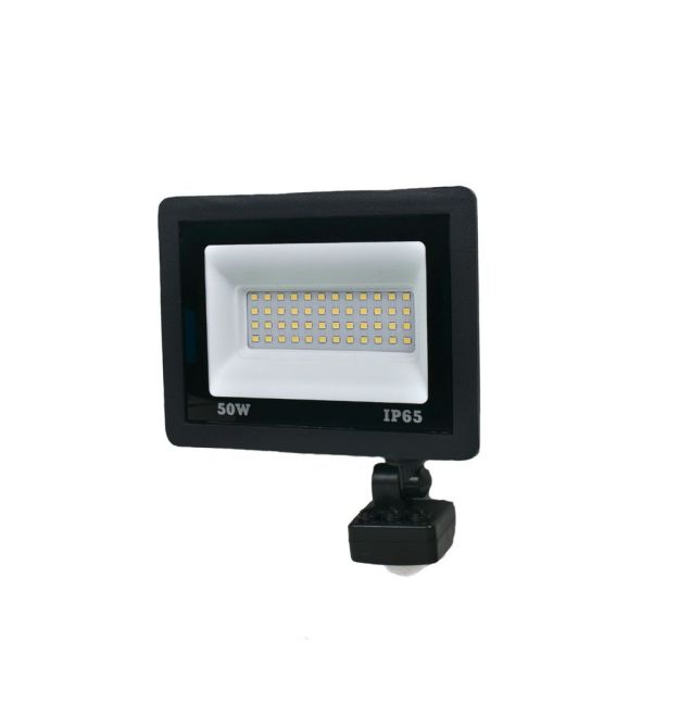 Прожектор светодиодный LIGHTWELL LW-FL-B-50-S 50 W с датчиком движения