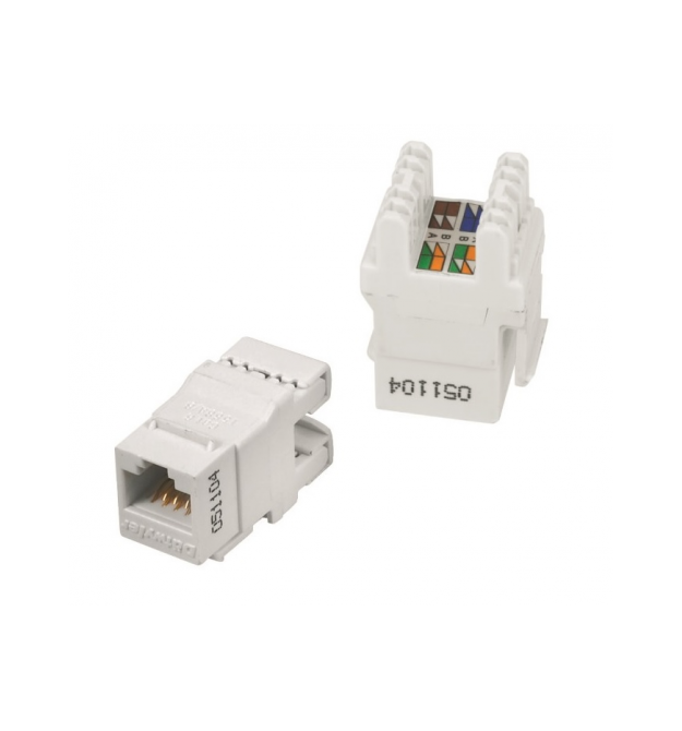 Модуль узкий Keystone Jack RJ-45 кат.5E UTP, 20,0мм