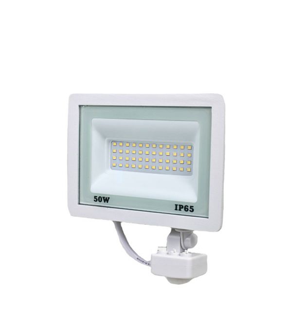 Прожектор светодиодный LIGHTWELL LW-FL-W-50-S 50 W с датчиком движения