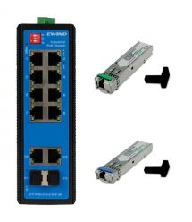 Комплект EW-PIS1712-8FE + SFP-1.25G-20KM-TX/RX