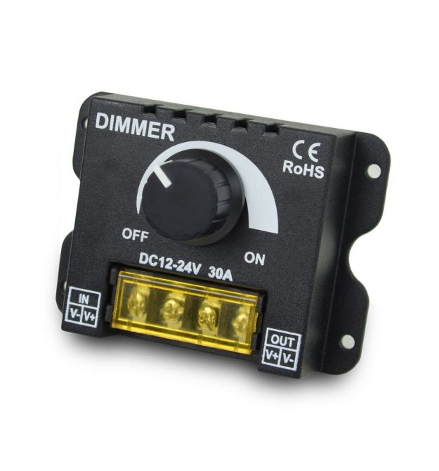 Регулятор яркости OKY3220 диммер для светодиодных лент 12В/24В DC 30А 360Вт