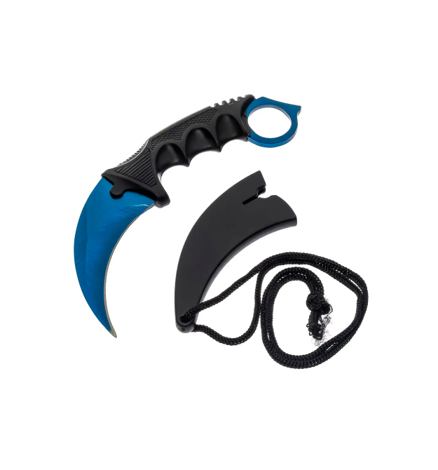 Ніж складний Defense Blue, ручка пластик + карбон, довжина 188 мм, 165 гр, Box