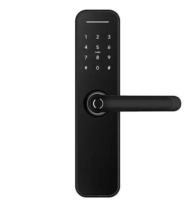 Умный дверной биометрический замок SEVEN LOCK SL-7766BF black (без врізної частини)