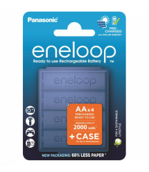 Panasonic Аккумулятор Eneloop NI-MH AA 2000 мАч, 4 шт, с кейсом для хранения