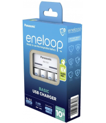 Panasonic Зарядное устройство Basic Charger USB + Аккумулятор Eneloop NI-MH AA 2000 мАч, 4 шт.