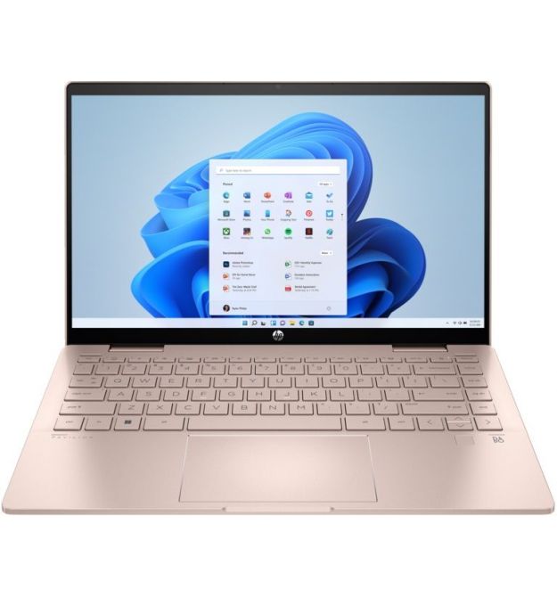 HP Ноутбук Pavilion x360 14-ek2003ua 14" FHD IPS Touch, Intel 5-120U, 16GB, F512GB, UMA, DOS, розовое золото