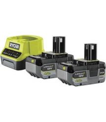 Ryobi Набор аккумулятора и зарядного устройства ONE+ RC18120-240X 18В 2х4А·ч ЗУ 2А