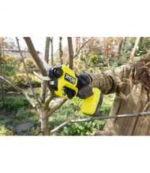 Ryobi Секатор аккумуляторный ONE+ HP RY18SCXA-120T 18В акб 1х2А·ч ЗУ d реза 28мм 0.83кг кейс