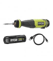 Ryobi Паяльник аккумуляторный USB Lithium RSI4-120G 4В 2А·ч 460°С светодиодная подсветка 0.1кг Ryobi Паяльник аккумуляторный USB Lithium RSI4-120G 4В 2А·ч 460°С светодиодная подсветка 0.1кг