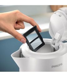 Philips Электрочайник Series 3000, Strix, пластик, белый