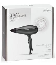 BaByliss Фен Super Light Pro, 2000Вт, режимов-3, HTDC мотор, тонкий концентратор 6 мм, черный