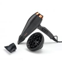 BaByliss Фен Air Pro, 2200Вт, режимов-2, дифузор, иониз-я, хол. обдув, черный