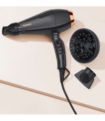 BaByliss Фен Air Pro, 2200Вт, режимов-2, дифузор, иониз-я, хол. обдув, черный