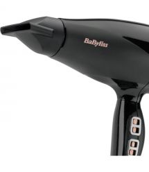 BaByliss Фен Air Power Pro, 2300Вт, режимов-3, дифузор, иониз-я, хол. обдув, керамика, черно-розовый