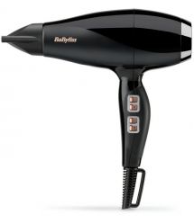 BaByliss Фен Air Power Pro, 2300Вт, режимов-3, дифузор, иониз-я, хол. обдув, керамика, черно-розовый