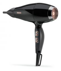 BaByliss Фен Air Power Pro, 2300Вт, режимов-3, дифузор, иониз-я, хол. обдув, керамика, черно-розовый