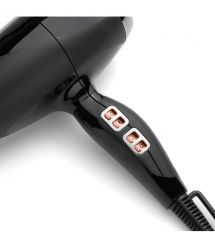 BaByliss Фен Air Power Pro, 2300Вт, режимов-3, дифузор, иониз-я, хол. обдув, керамика, черно-розовый