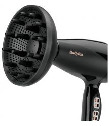 BaByliss Фен Air Power Pro, 2300Вт, режимов-3, дифузор, иониз-я, хол. обдув, керамика, черно-розовый